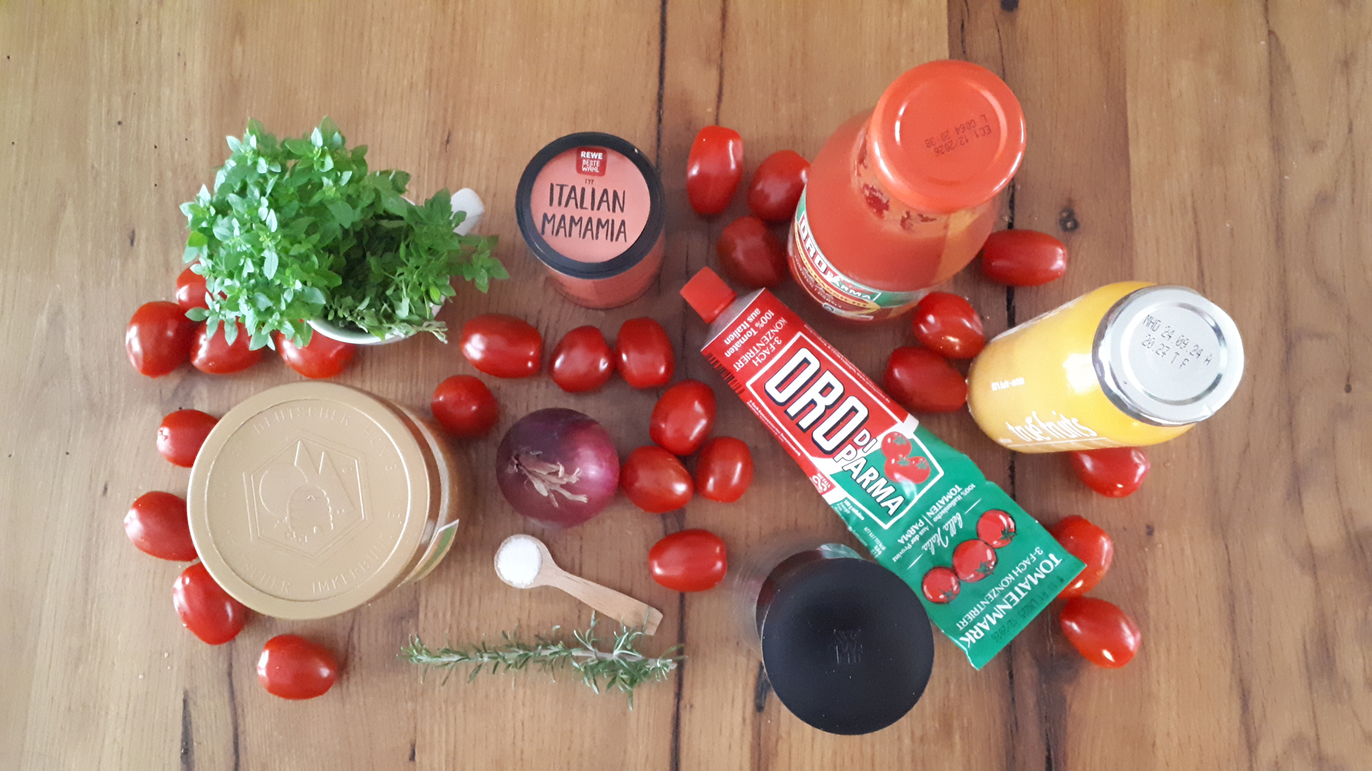 Lieblingsrezept. Zutaten für die Tomatensauce