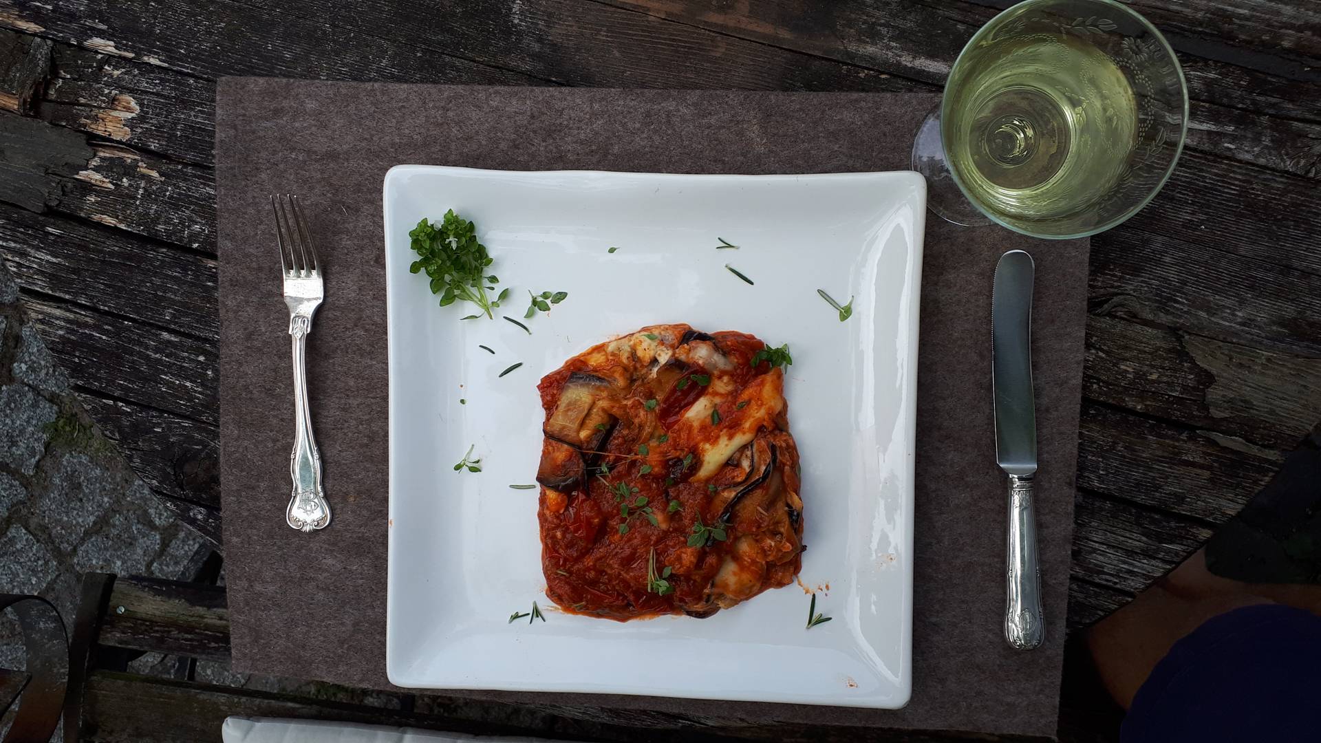 Lieblingsrezept. Das fertige Gericht von oben.